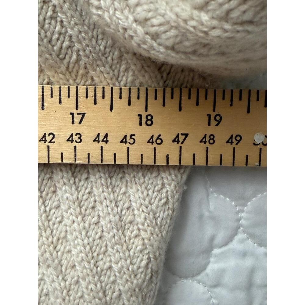 J Jill Cream Ribbed Mock Turtleneck Long Sleeve Sweater Size Small - Picture 7 of 9